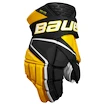 Hokejové rukavice Bauer Vapor Hyperlite Black/Gold Senior 15 palcov