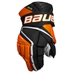 Hokejové rukavice Bauer Vapor Hyperlite Black/Orange Senior 15 palcov