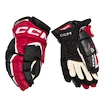 Hokejové rukavice CCM JetSpeed FT6 Pro Black/Red/White Junior 11 palcov