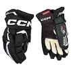 Hokejové rukavice CCM JetSpeed FT6 Pro Black/White Junior 11 palcov