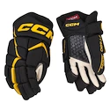 Hokejové rukavice CCM JetSpeed FT680 Black/Sunflower Junior 12 palcov