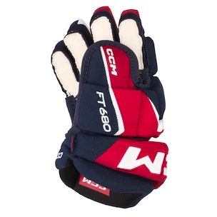 Hokejové rukavice CCM JetSpeed FT680 Navy/Red/White Junior 11 palcov