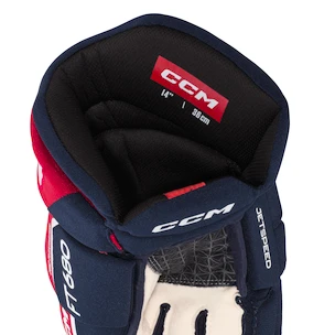 Hokejové rukavice CCM JetSpeed FT680 Navy/Red/White Senior 15 palcov