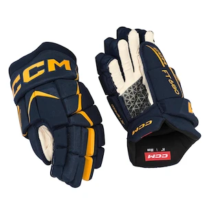 Hokejové rukavice CCM JetSpeed FT680 Navy/Sunflower Junior 11 palcov