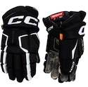 Hokejové rukavice CCM Tacks AS-V Black/White Junior 10 palcov