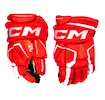 Hokejové rukavice CCM Tacks AS-V PRO Red/White Junior 12 palcov