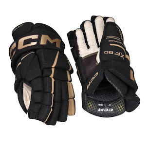 Hokejové rukavice CCM Tacks XF 80 Black/Gold Senior 13 palcov