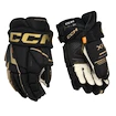 Hokejové rukavice CCM Tacks XF Black/Gold Junior 10 palcov