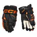 Hokejové rukavice CCM Tacks XF Black/Orange Junior 11 palcov