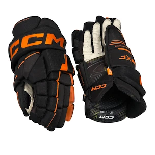 Hokejové rukavice CCM Tacks XF Black/Orange Junior 11 palcov