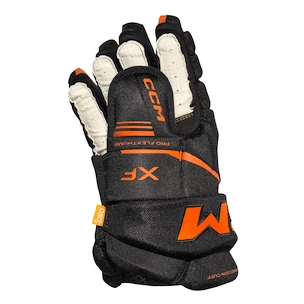 Hokejové rukavice CCM Tacks XF Black/Orange Junior 11 palcov