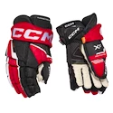 Hokejové rukavice CCM Tacks XF Black/Red/White Senior 13 palcov