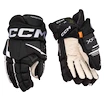 Hokejové rukavice CCM Tacks XF Black/White Junior 11 palcov