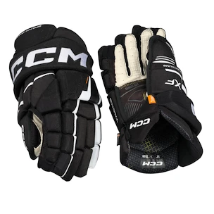 Hokejové rukavice CCM Tacks XF Black/White Junior 11 palcov