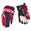 Hokejové rukavice CCM Tacks XF Navy/Red/White Junior 12 palcov