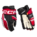 Hokejové rukavice CCM Tacks XF PRO Black/Red/White Junior 12 palcov