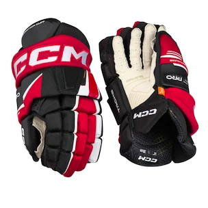 Hokejové rukavice CCM Tacks XF PRO Black/Red/White Senior