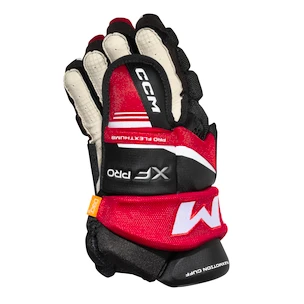 Hokejové rukavice CCM Tacks XF PRO Black/Red/White Senior