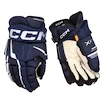 Hokejové rukavice CCM Tacks XF PRO Navy/White Junior 12 palcov