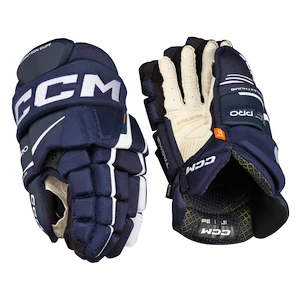 Hokejové rukavice CCM Tacks XF PRO Navy/White Junior 12 palcov