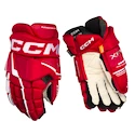 Hokejové rukavice CCM Tacks XF PRO Red/White Junior 11 palcov