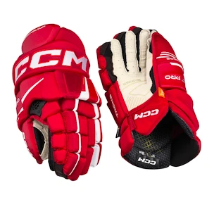 Hokejové rukavice CCM Tacks XF PRO Red/White Junior 11 palcov