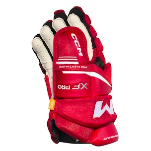 Hokejové rukavice CCM Tacks XF PRO Red/White Junior 11 palcov