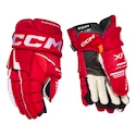 Hokejové rukavice CCM Tacks XF Red/White Junior 10 palcov