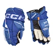 Hokejové rukavice CCM Tacks XF Royal/White Senior 14 palcov