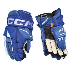 Hokejové rukavice CCM Tacks XF Royal/White Senior
