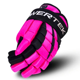 Hokejové rukavice POWERTEK V5.0 Black/Pink Žiak (youth)