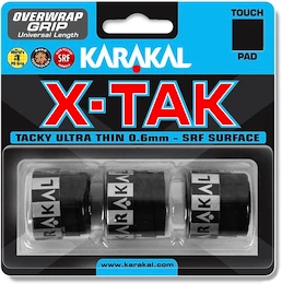 Horná omotávka Karakal X-Tak Overgrip 3er Black