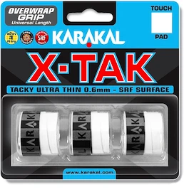 Horná omotávka Karakal X-Tak Overgrip 3er White