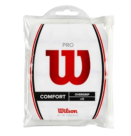 Horná omotávka Wilson Pro Comfort Overgrip White (12 Pack)