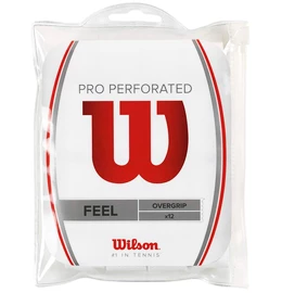 Horná omotávka Wilson Pro Overgrip Perforated White (12 Pack)