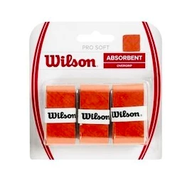 Horná omotávka Wilson Pro Soft Overgrip Orange (3 Pack)