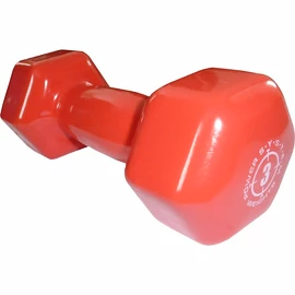 Jednoručka Power System Jednoručka Vinyl Dumbell 3 Kg Červená