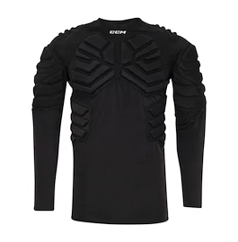 Kompresné tričko CCM Padded Goalie LS Black Senior