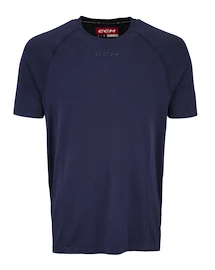 Kompresné tričko CCM SS Premium Training Tee True Navy Senior