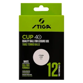 Loptičky Stiga Cup 40+ ABS White 12 Pack