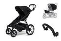 Mestský kočík Thule Urban Glide 4-wheel Black + Bezpečnostná rukoväť + Ochrana proti dažďu