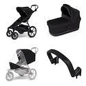 Mestský kočík Thule Urban Glide 4-wheel Black + Korbička Bassinet Black SET 4v1