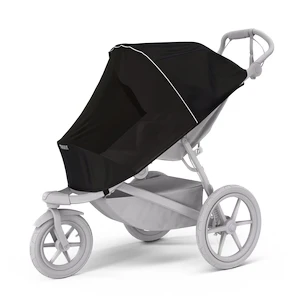 Mestský kočík Thule Urban Glide 4-wheel Black + Korbička Bassinet Mid blue SET 7v1