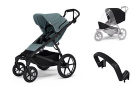 Mestský kočík Thule Urban Glide 4-wheel Mid blue + Bezpečnostná rukoväť + Ochrana proti dažďu