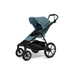 Mestský kočík Thule Urban Glide 4-wheel Mid blue + Korbička Bassinet Black SET 4v1