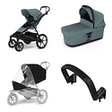 Mestský kočík Thule Urban Glide 4-wheel Mid blue + Korbička Bassinet Mid blue SET 4v1