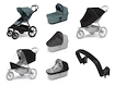 Mestský kočík Thule Urban Glide 4-wheel Mid blue + Korbička Bassinet Mid blue SET 7v1