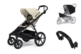 Mestský kočík Thule Urban Glide 4-wheel Soft beige + Bezpečnostná rukoväť + Ochrana proti dažďu