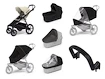 Mestský kočík Thule Urban Glide 4-wheel Soft beige + Korbička Bassinet Black SET 7v1