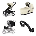 Mestský kočík Thule Urban Glide 4-wheel Soft beige + Korbička Bassinet Soft beige SET 4v1